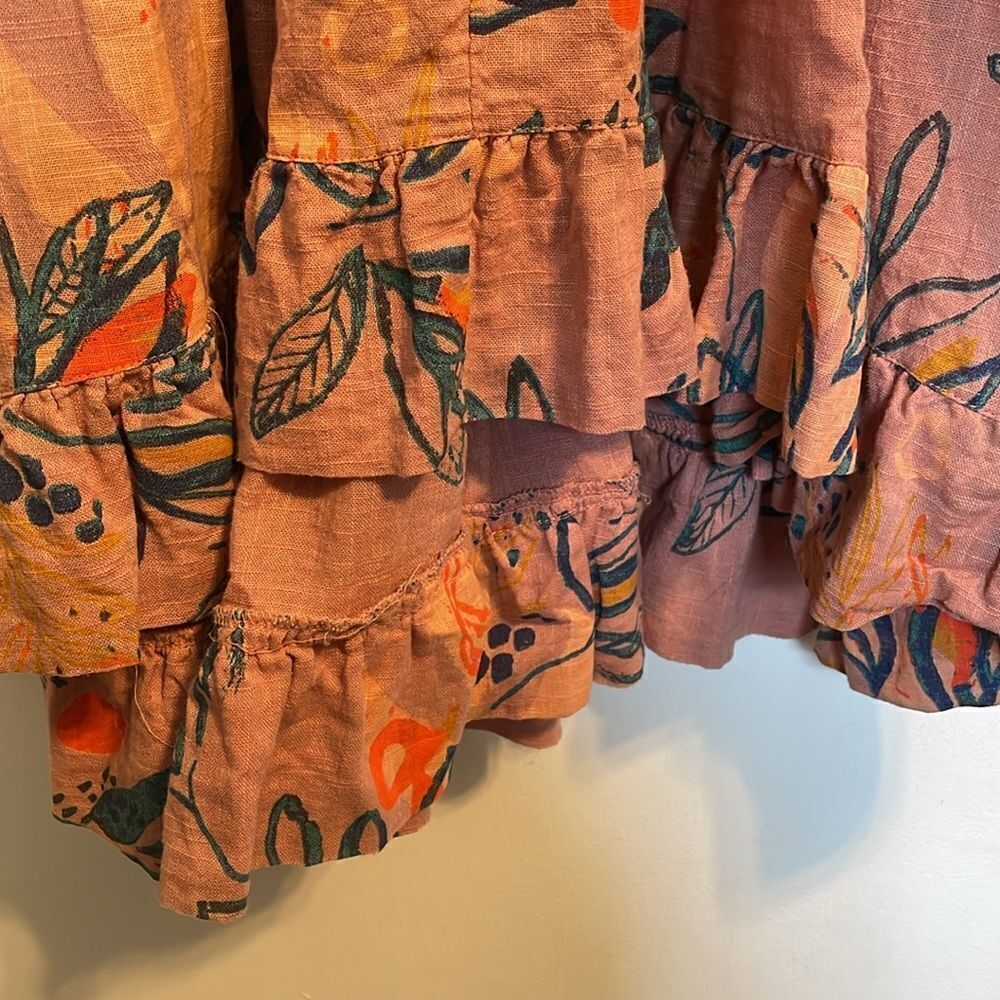 Free People Anita Ruffle Maxi Dress in Desert Rose M - Picture 8 of 9